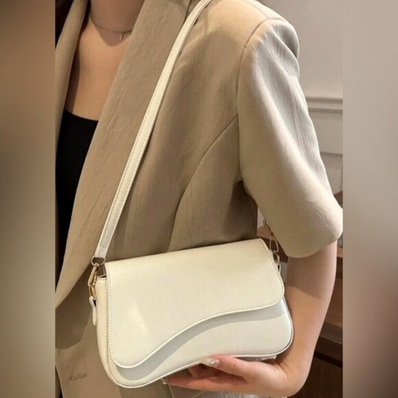 SHEIN White Shoulder Flap Bag - Picture 4 of 13
